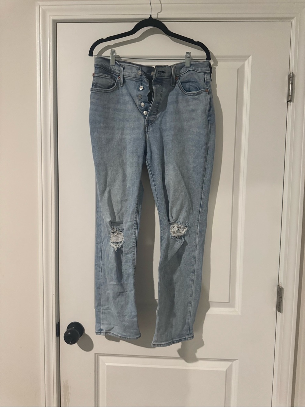 Levi's Light Blue Distressed Boyfriend Jeans